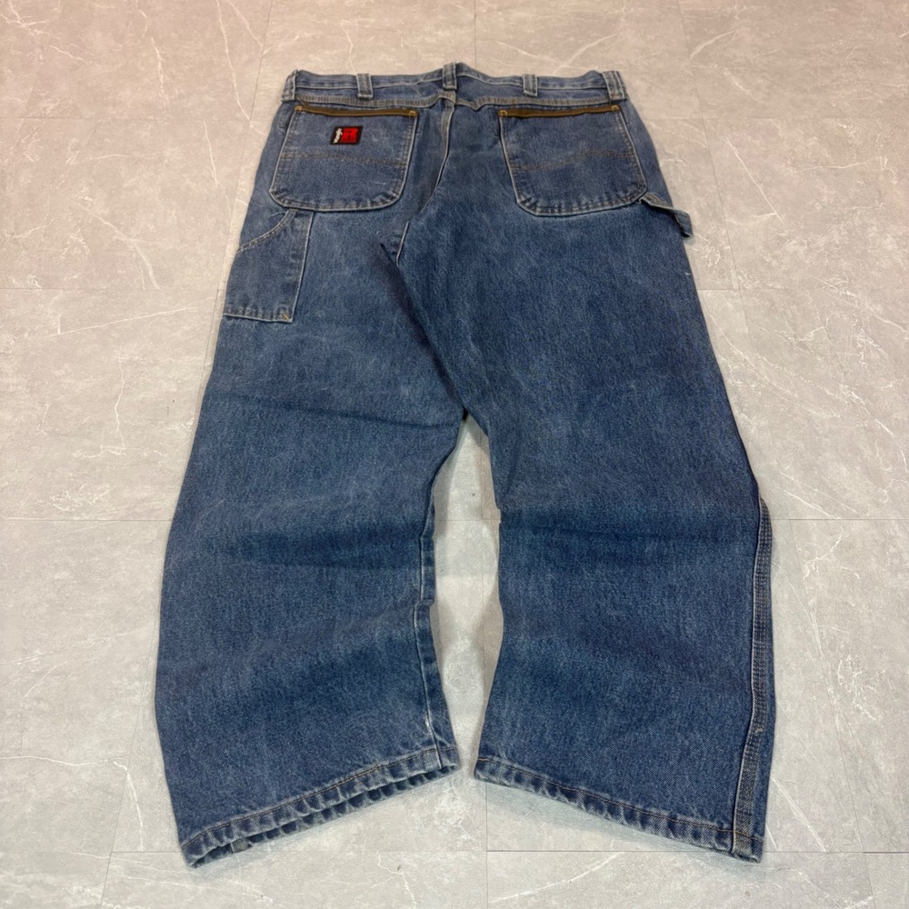Wrangler Riggs Workwear Carpenter Jeans Men 36x30 Blue Denim 3W020AI Relaxed Fit